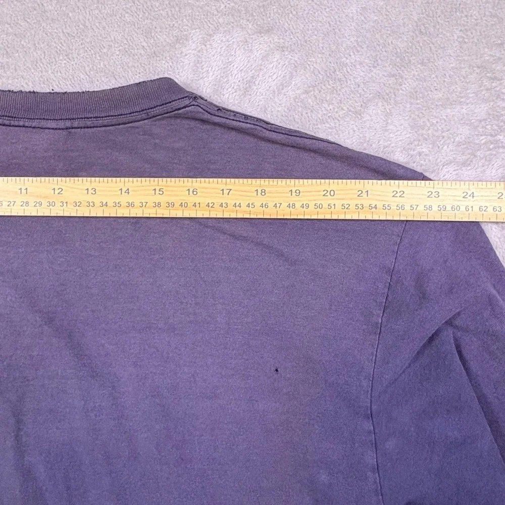 Y2K Vintage Quinnipiac‎ University Long Sleeve Tee XL Faded Distressed Blue